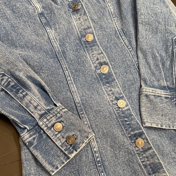 Abercrombie & Fitch Blue Denim Mini Skirt Dress Size XSP - Picture 3 of 4